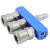 Winova Air Coupler Socket, Twin Socket, 3-Way, Aluminum, Compact Design, for Air Compressors
