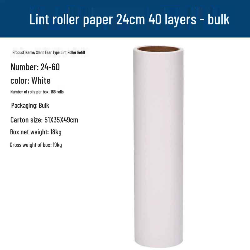 Long-Handled Lint Roller Brush for Hair Removal with Tearable Paper