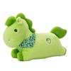 Green Plush Horse Toy With Mosaic Scarf Decor And Embroidery Design For Kid Gift