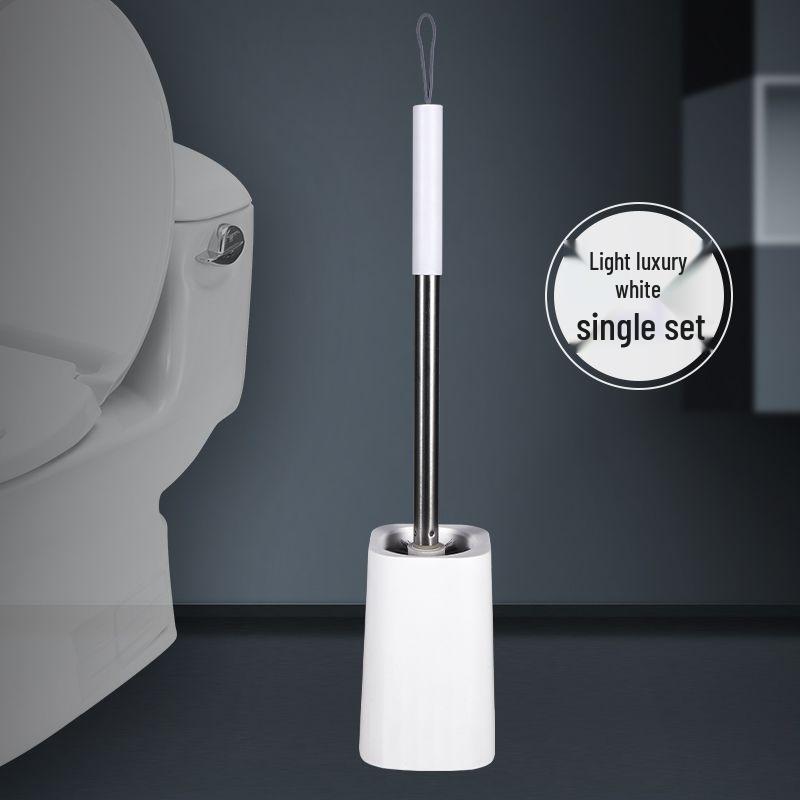 Long-Handled Toilet Brush Set with Base for Easy Cleaning of Bathroom Corners