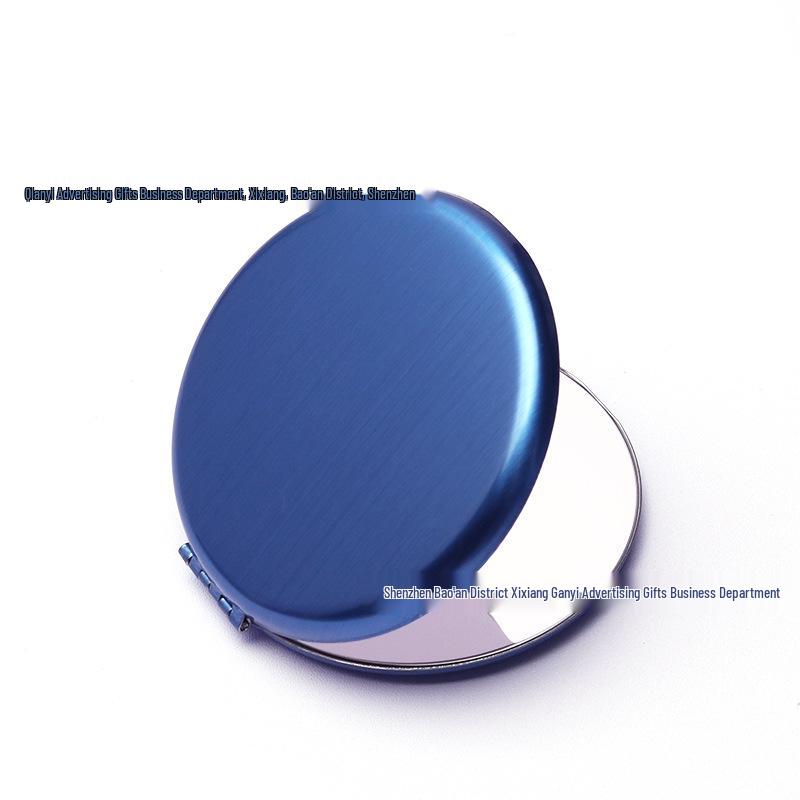 Engravable Stainless Steel Foldable Makeup Mirror - Unbreakable, Portable, Round/Square Design, Compact Size