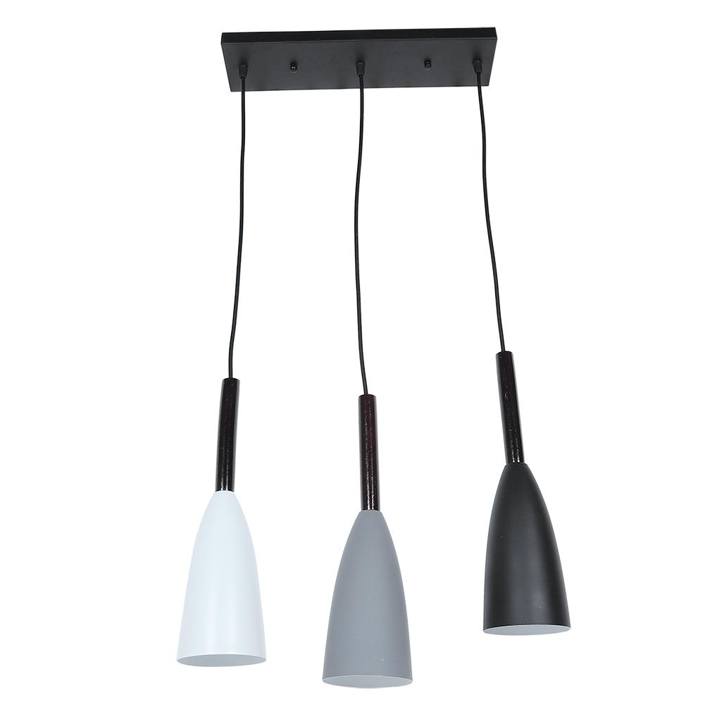 E27 Modern Einfacher Pendellampenschirm 3 Köpfe Hängelampe für Wohnzimmer Küche Café Dekor