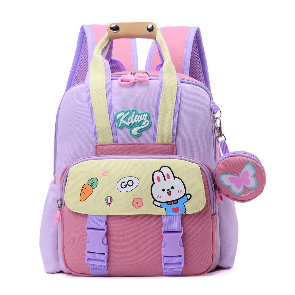 Kids Cute Astronaut Rabbit Pattern Backpack With Lightweight Oxford Material And Ergonomic Straps For School
