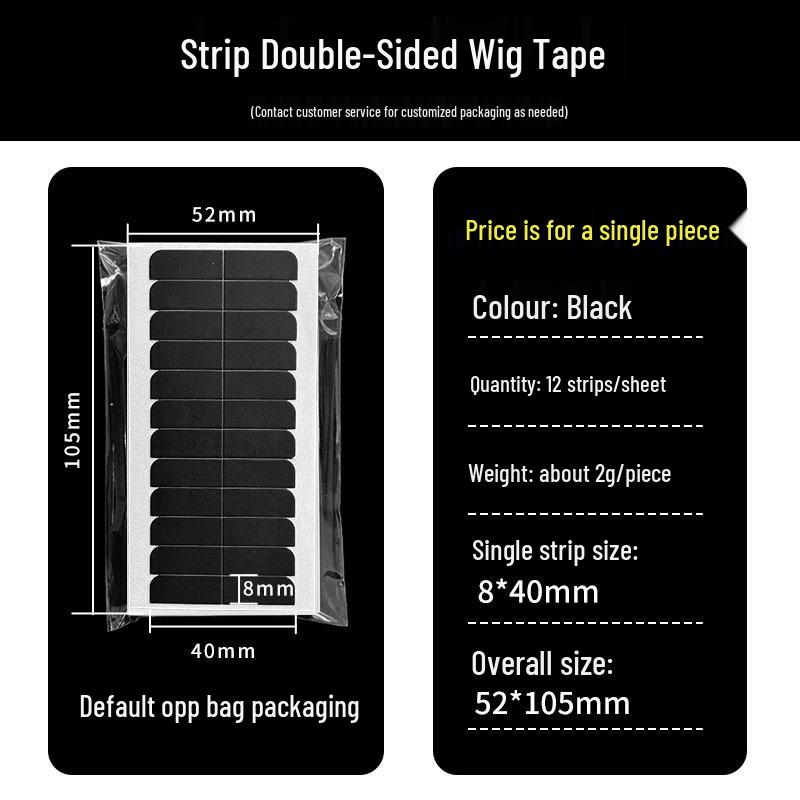 Invisible Waterproof Wig Glue Tape - Transparent, Sweatproof, Traceless, High Viscosity Adhesive