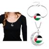 Flag Moon Palestine Pendant Necklace Woman Fashion Accessories Presents Girl