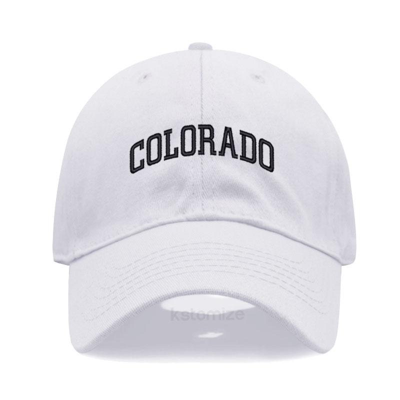 Cappellino da baseball unisex in morbido cotone con ricamo LETTERA COLORADO Regolabile Unisex Cappellini Sportivi Casual per Donne Uomini