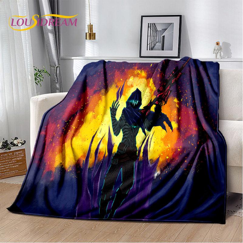 3D HD VALORANT Game Gamer Cartoon Soft Plush Blanket,Flannel Blanket Throw Blanket for Living Room Bedroom Bed Sofa Picnic Cover