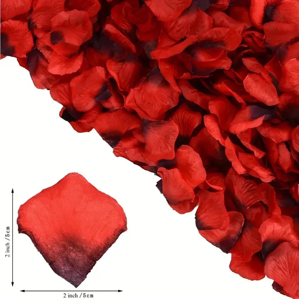100-10000 Stück Top Bunte künstliche gefälschte Rosenblätter Rot Weiß Gold Rosen Blütenblätter Blumen Romantische Hochzeit Party Valentinstag Dekor