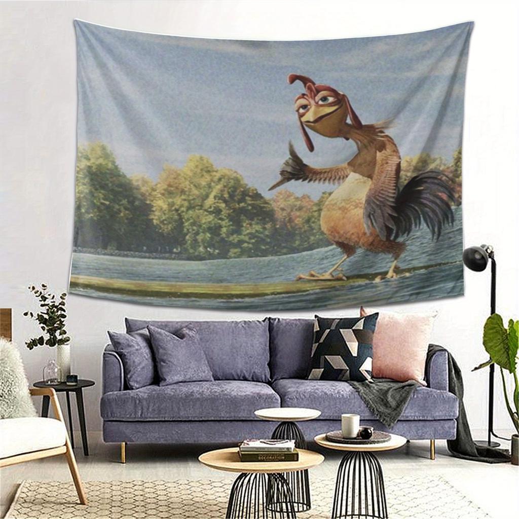 1pc Funny Chicken Tapestry WhipSmart Rooster Design AntiWrinkle Soft Polyester Wall Hanging for Home Decor Parties