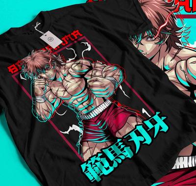 Baki the Grappler T-shirt Baki Hanma Yujiro Hanma Baki Anime Gåva T-shirt bäst 598