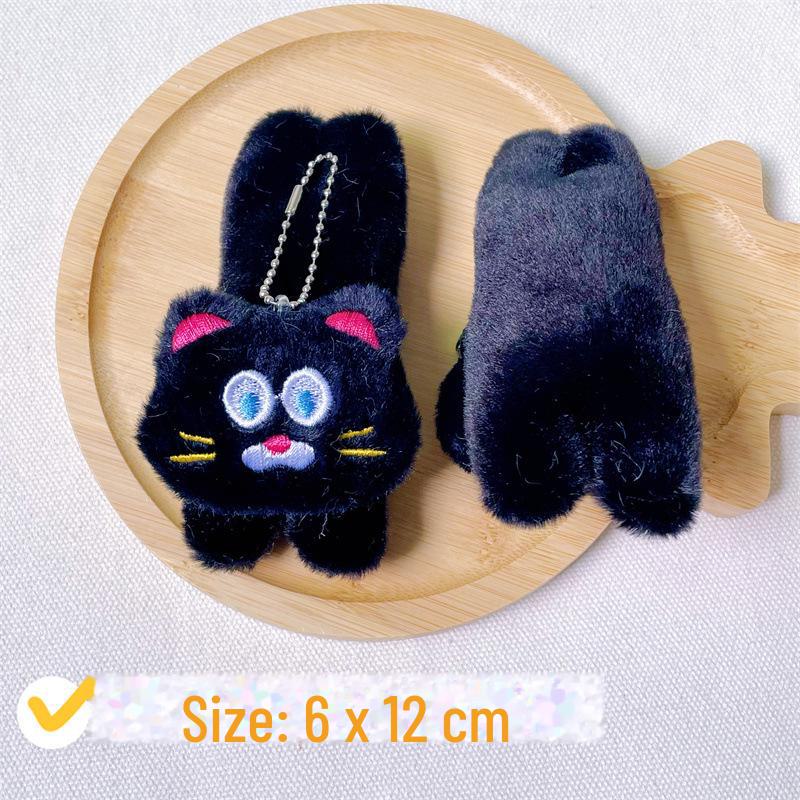 

Очаровательная плюшевая подвеска и брошь в виде котенка - милый аксессуар для куклы-кошки