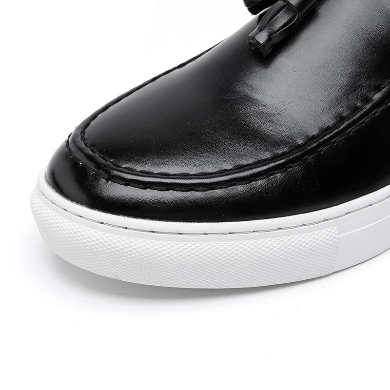 Fashion Leather casual shoes men loafers Luxury Design Slip on male dress shoes leisure style big size good Wear-resistant sole