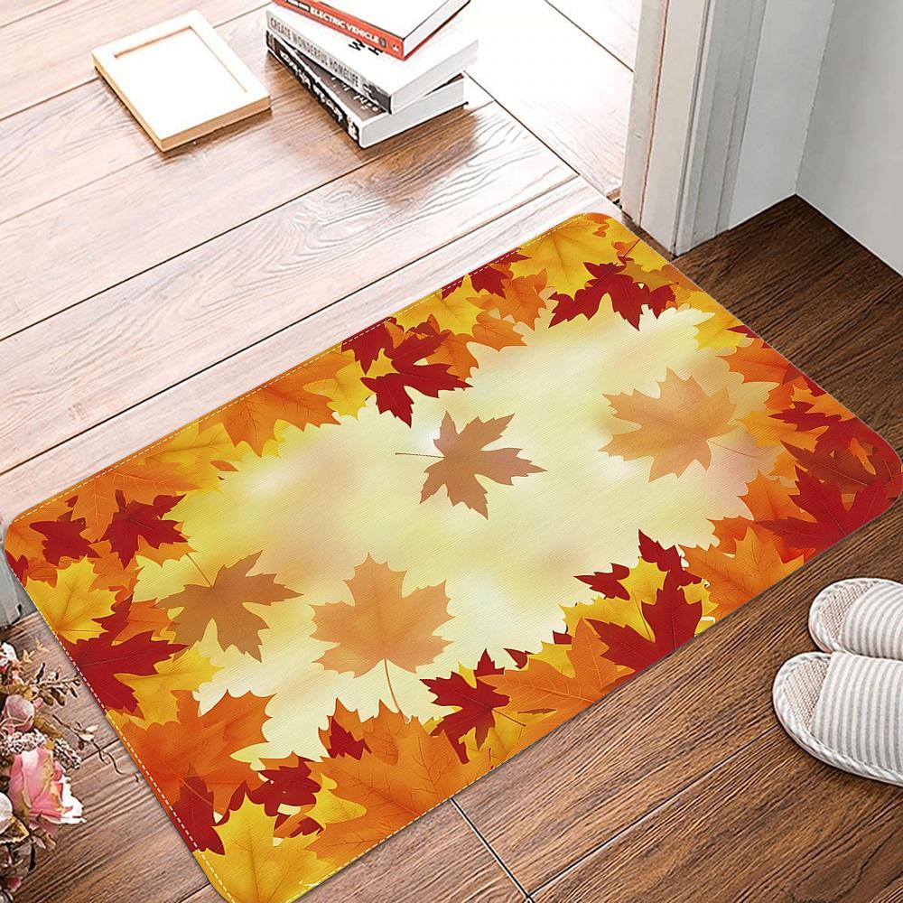 

Maple Leaf Design Door Mat Non-Slip Doormat Washable Rug For Living Room Bedroom Kitchen Office Waterproof Carpet 40x60cm