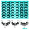 30 Pairs 6D Faux Mink Lashes Fluffy Soft Wispy Natural Eyelashes Extension Reusable Wholesale Female Makeup