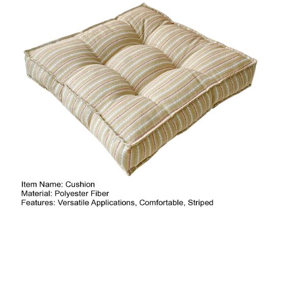 18" X 18" Seat Cushion Thickened Square Office Chair Pad Striped Soft Padded Hip Cushion Modern Floor Sitting Pad for Home Living Room Bedroom