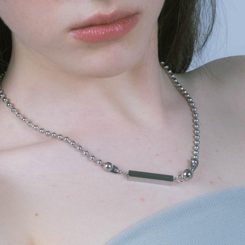 

Pearlymore Logo Bar Ball Chain Magnet Necklace_PM25N015SS FREE