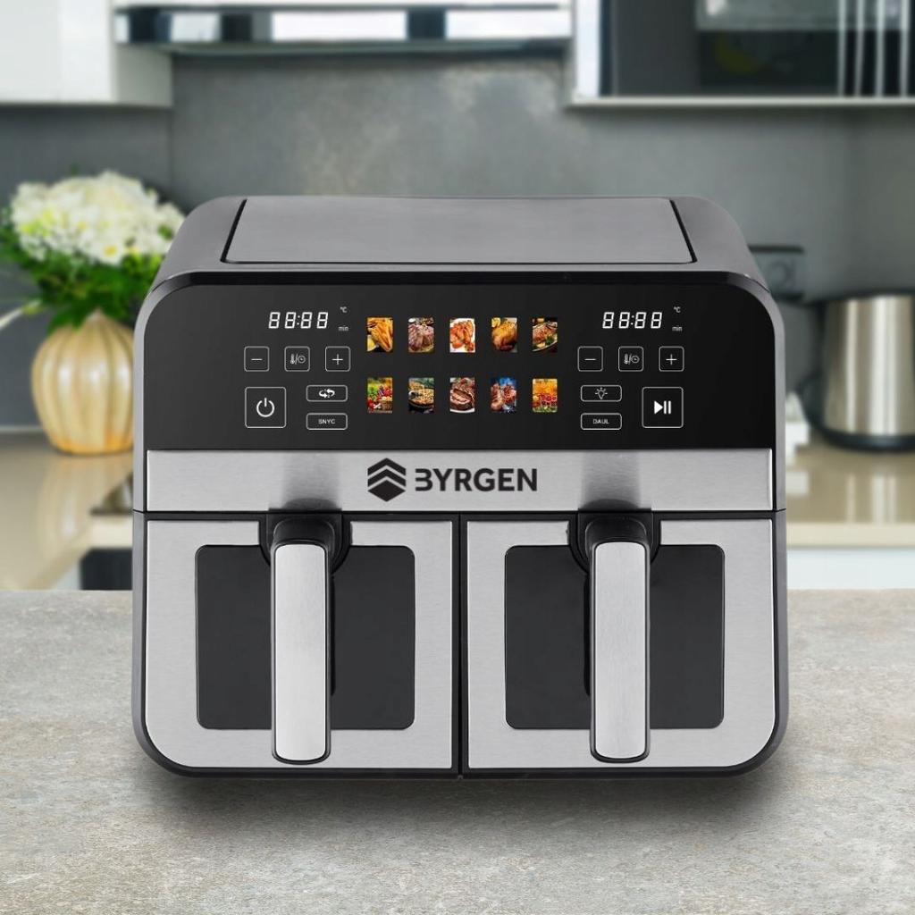 Air Fryer two chambers 9L dual 2400W air fryer dryer