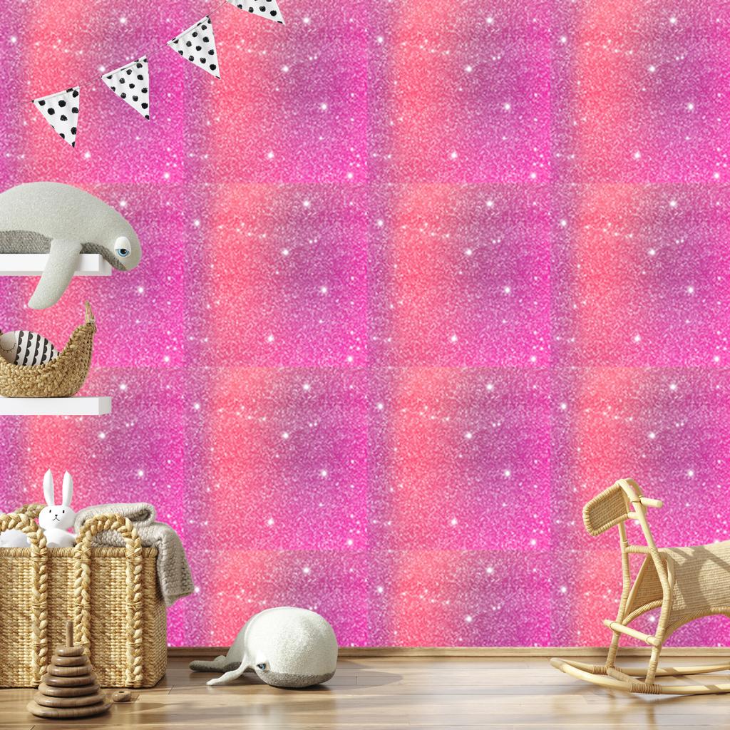 Powder pink and purple glitter wallpaper for living room and bedroom 50x1000