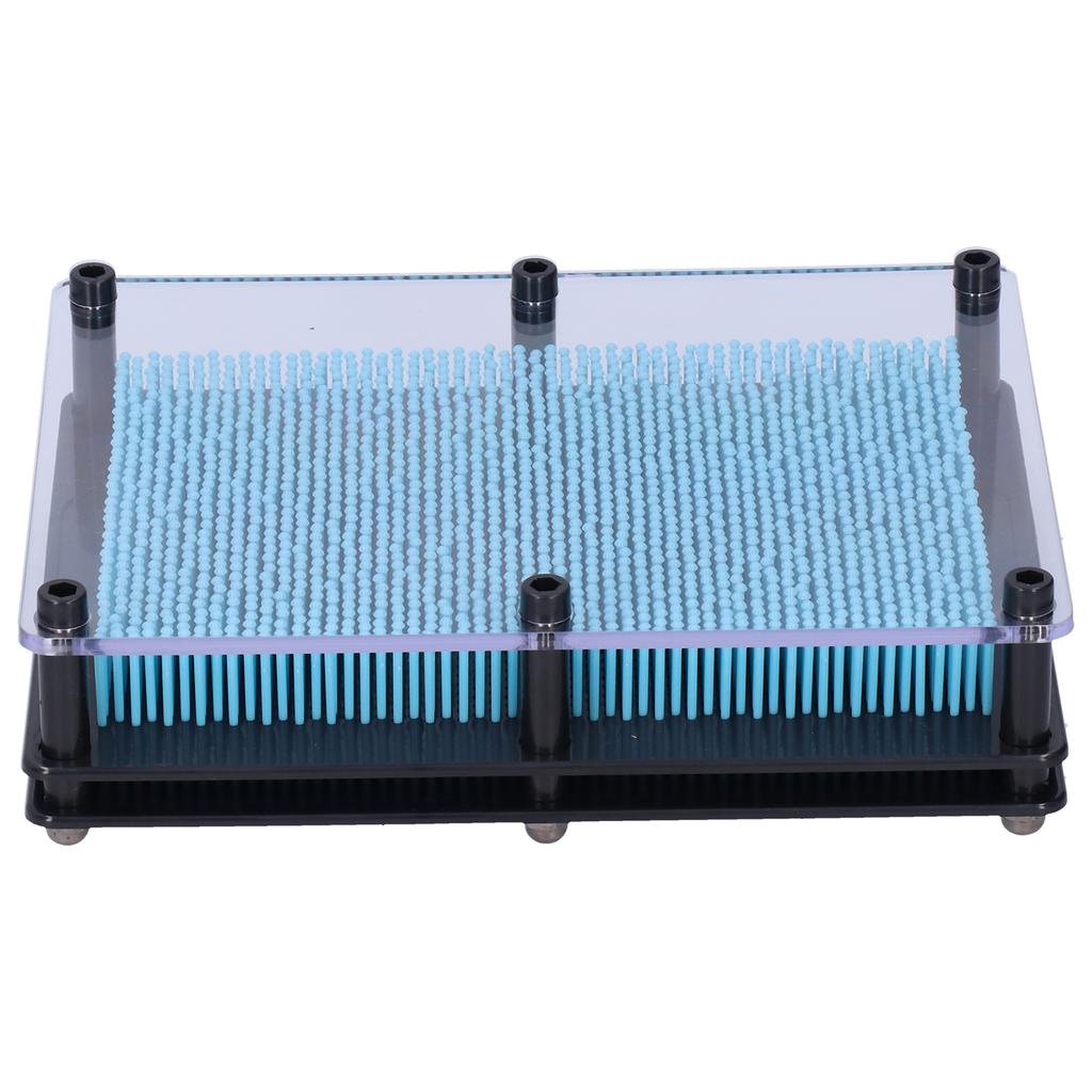 Pin Art Toy 3D Plastic Hand Print Model Cloning Colorful Changeable Kids Creative Gift LLight Blue