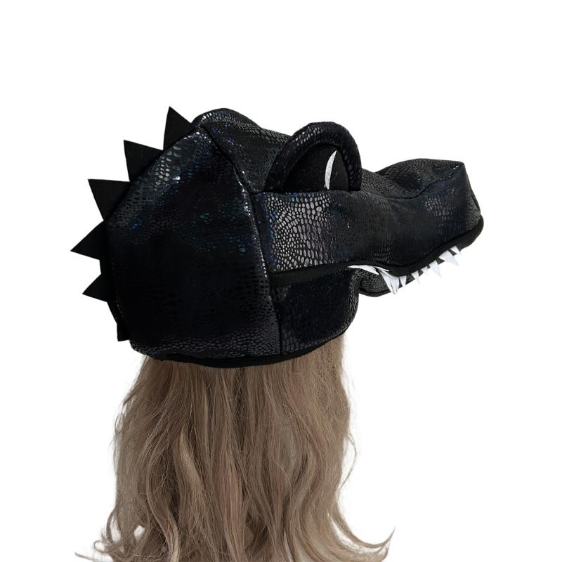 Realistyczna Maska Krokodyla Kapelusz Nakrycie Głowy Miękka Oddychająca Tkanina Kapelusz na Imprezy Halloweenowe Wydarzenie Cosplay Spotkanie