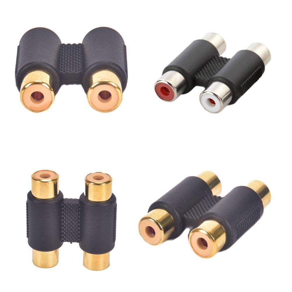 

RCA Straight Dual 2 Head Phono Coupler AV Female Adapter RCA Phono Twin Coupler золотий