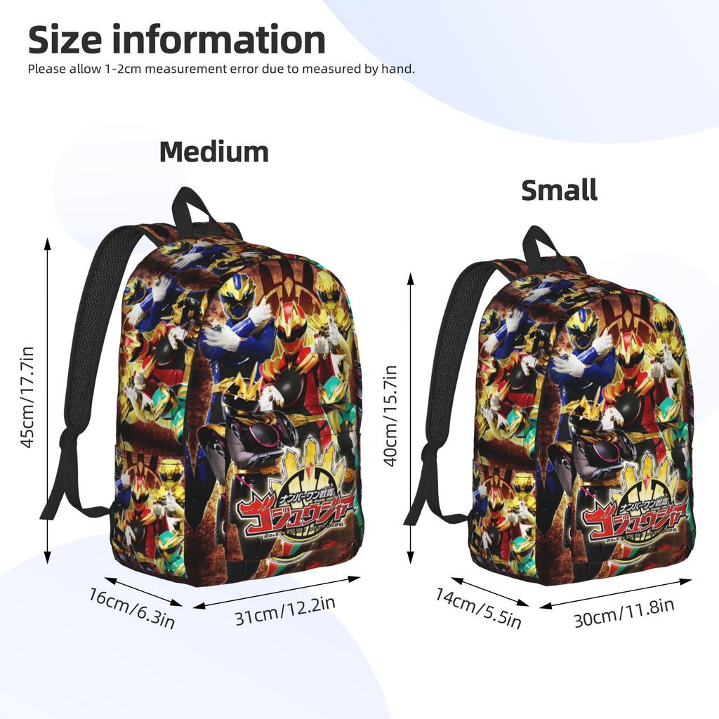 Fashion Super Sentai Backpack Best Gift Mochilas Portable School Sturdy Shoulder Rucksack