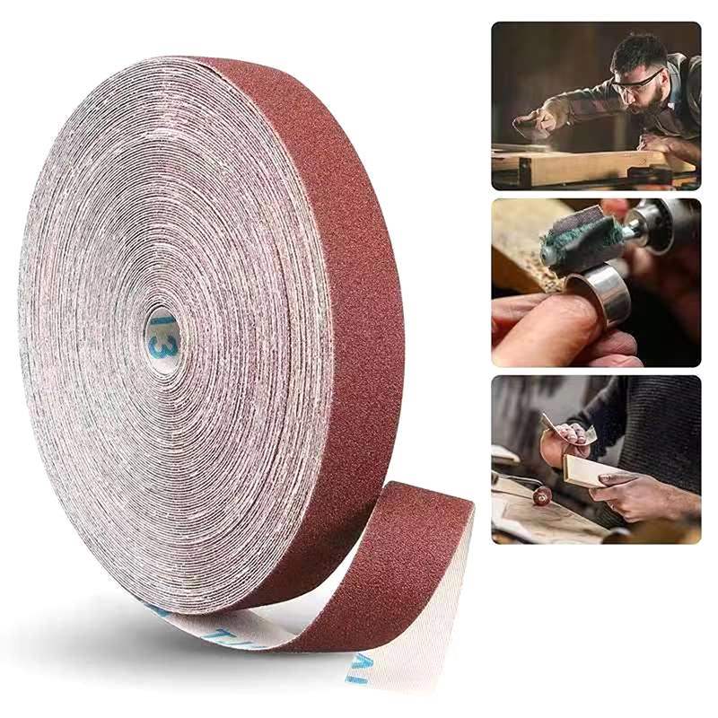 1Inch Emery Cloth Rolls, Continuous Sandpaper Suitable For Wood Sanding, Metal Polishing, Car Detailing