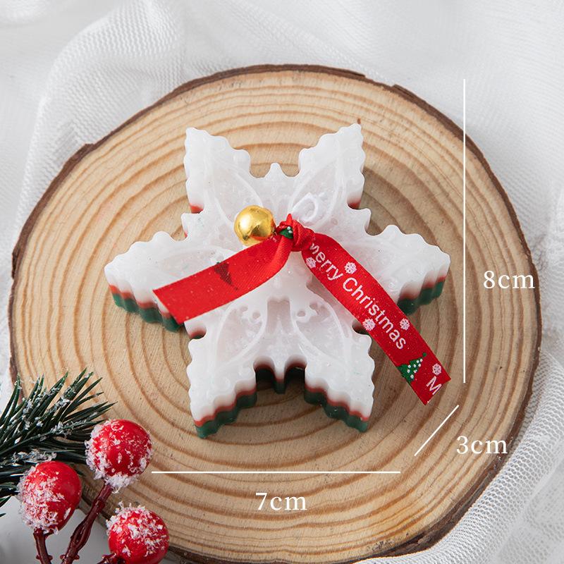 Christmas Snowflake Scented Candle Creative Style Scented Candle Souvenir Home Ornament Gift