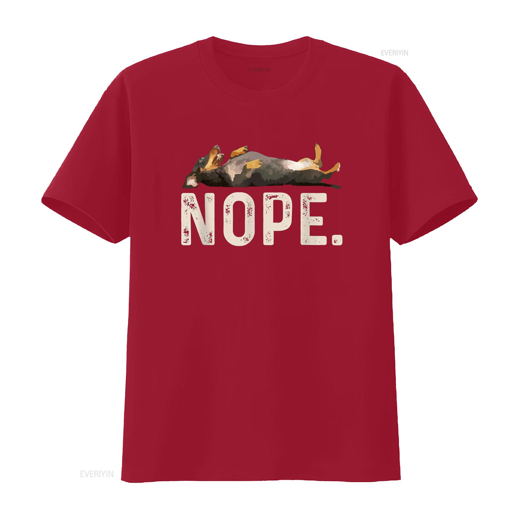 Nope Lazy Dachshund Dog Lover T Shirt vintage Washed Versatile Casual Soft Stylish Stretched streetwear homme graphic fashion S