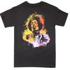 Men's Jimi Hendrix Paint Splattered T-shirt Small Black