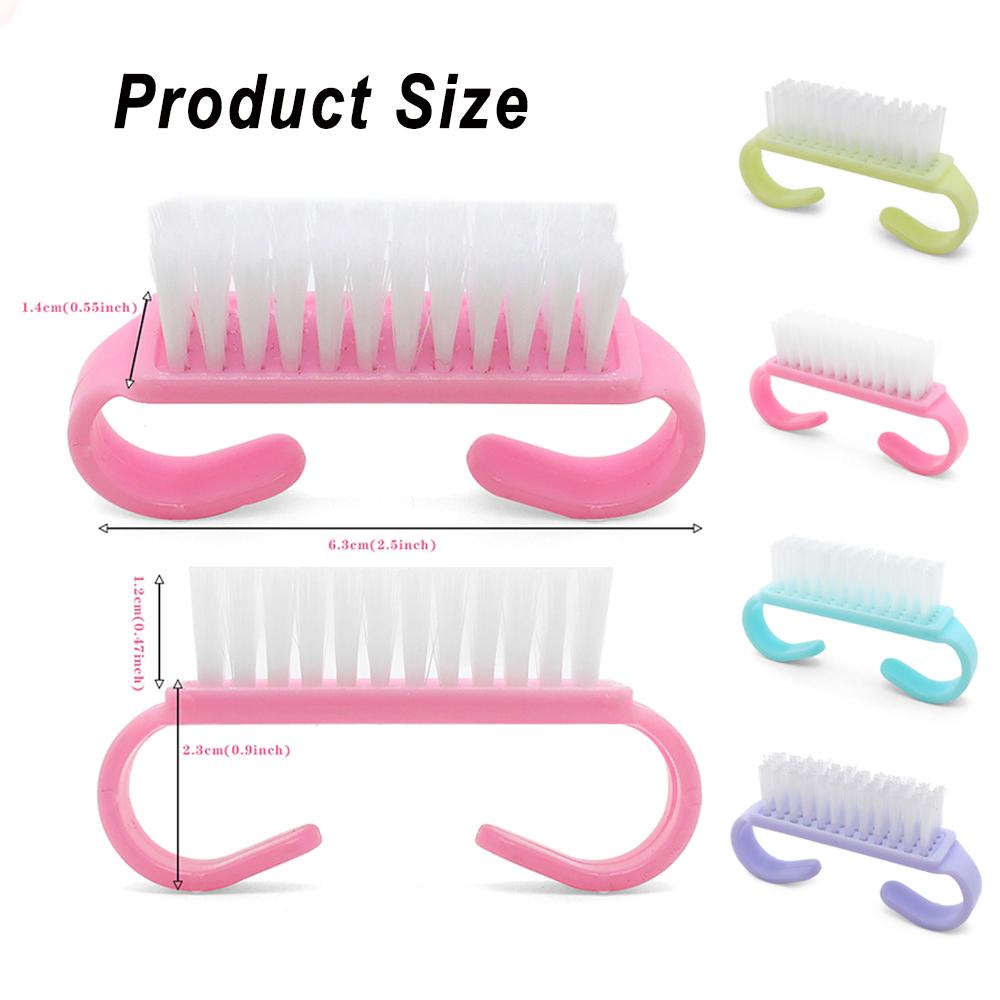 1Pc Nail Cleaning Brushes Manicure Pedicure Soft Hair Remove Dust Powder Hand Scrubbing Clean Brush For Nail Care Makeup