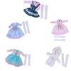 1 Set Mädchen Puppenkleid Tragbar Abnehmbar Wiederverwendbar Waschbar Dekorativ Niedlich Ersatzpuppen Strumpf Spielzeug Kleidung Deko