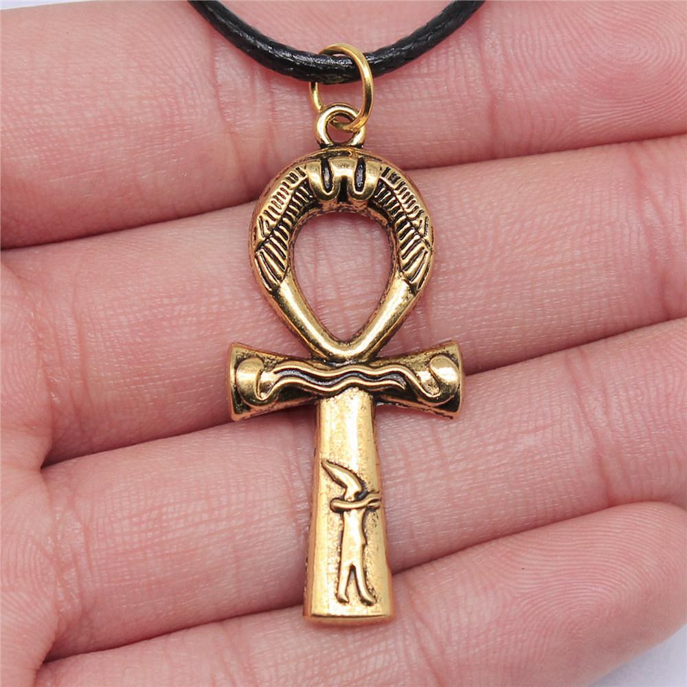 Kreuz Ankh Antikes Ägyptisches Amulett Anhänger Antike Bronze Metall Brautkragen Halskette Bestseller