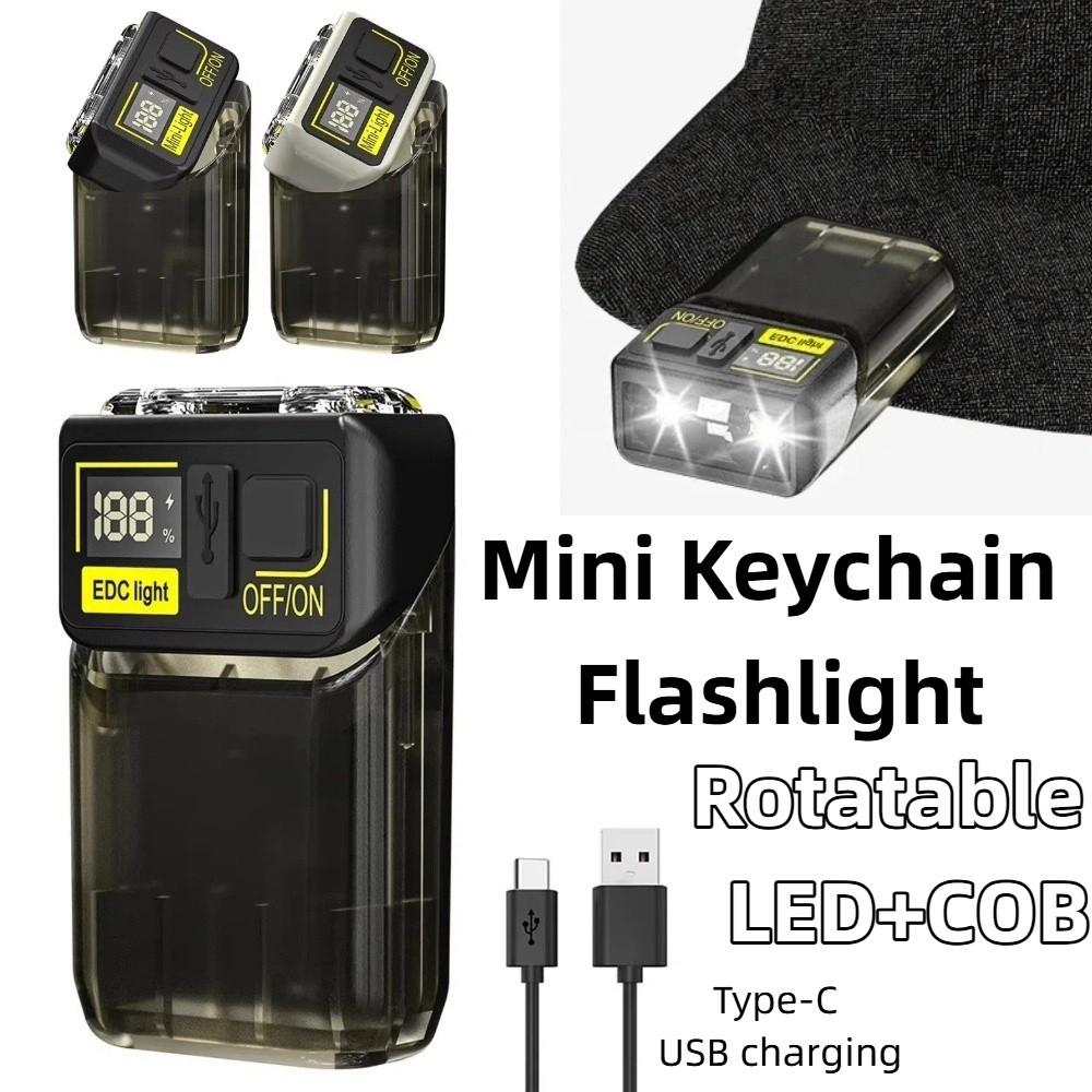 1200mAh Keychain EDC Flashlight Waterproof Hat Clip Light Pocket Camping Light  Home Repairs