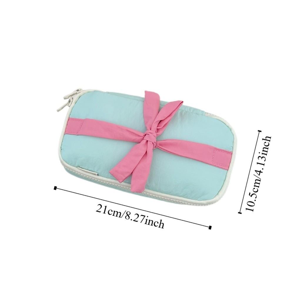 Bowknot Korean Style Pencil Case Large Capacity Bow Pencil Pouch Cartoon Bow Stationery Bag  Office