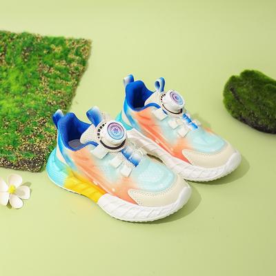 Kinder Sportschuhe Herbst und Winter Im Dunkeln leuchtende Sportschuhe für Jungen und Mädchen Schnelle Laufschuhe Bequeme Klettverschlussschuhe