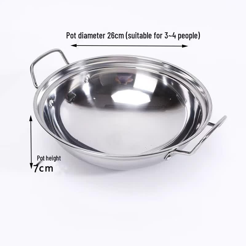 ZISIZ 304 Stainless Steel Alcohol Dry Pot