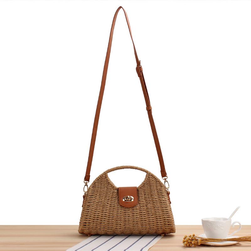

Women s Trendy Paper Rope Woven Crossbody Bag верблюд