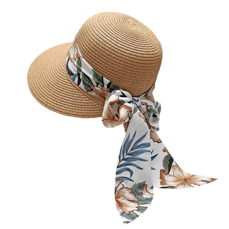 Summer Straw Sun Hat for Women Wide Brim Foldable Beach Cap UV Protection Panama Sombrero Paja Verano