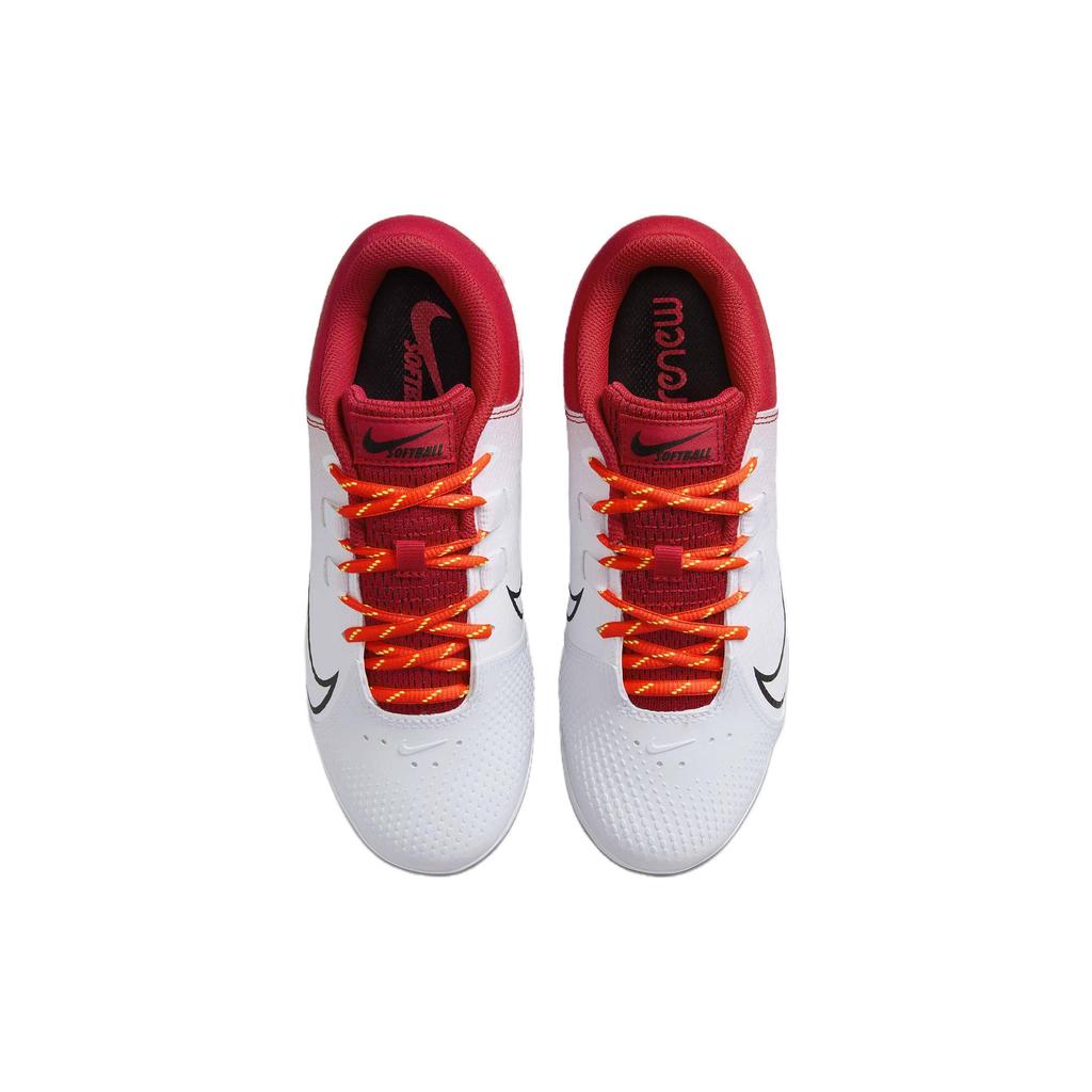 Nike Hyperdiamond 4 Comfortable Durable Breathable Low Top Training Shoes Women Sneakers White Red CZ5920-600