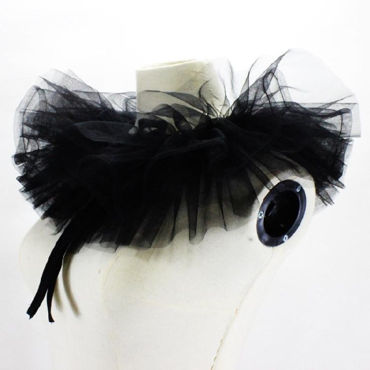 Vintage Mädchen Jabot Kragen Hals Viktorianischer Rüschenkragen mit Selbstbindeband