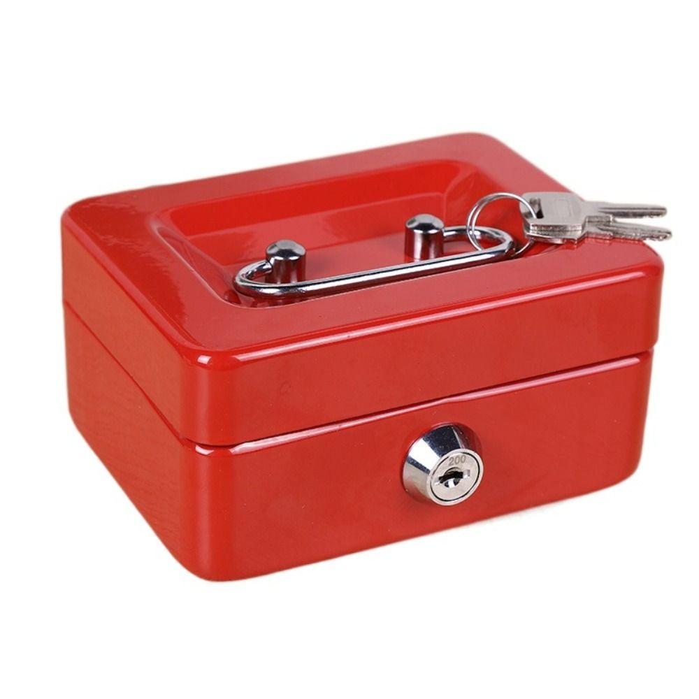

Металлический ящик для переноски Мини-кейс для хранения ключей Высококачественный сейф для ключей Магазин красный