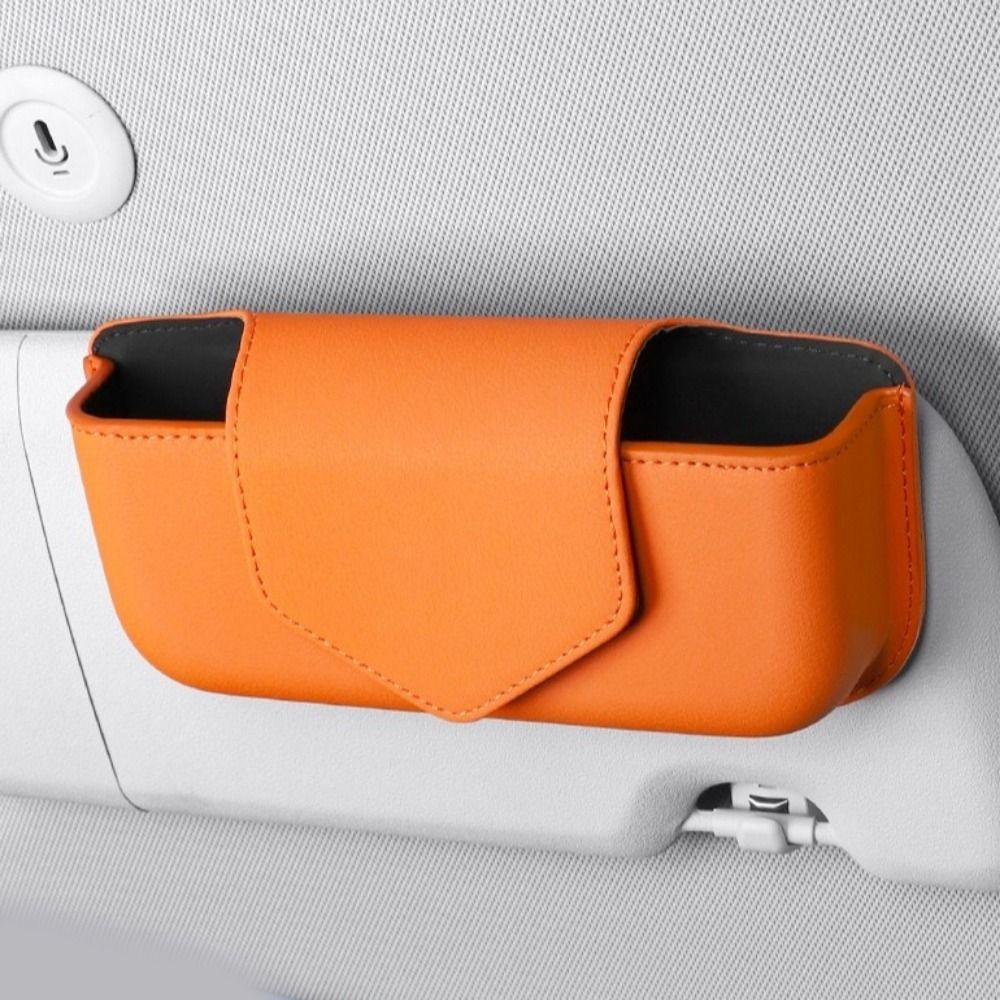 Magnetic Car Glasses Case Wear-Resistant Sunglasses Clip  Car Organizer