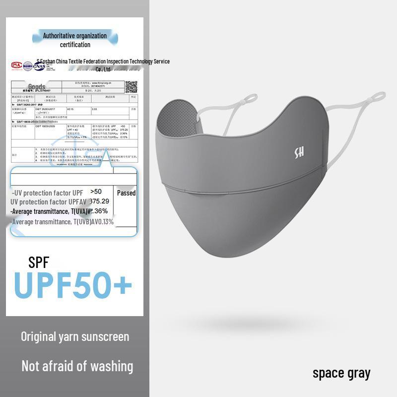 Summer Ice Silk Gradient Sunscreen Mask - UV Protection, Breathable Eye Cover for Men & Women