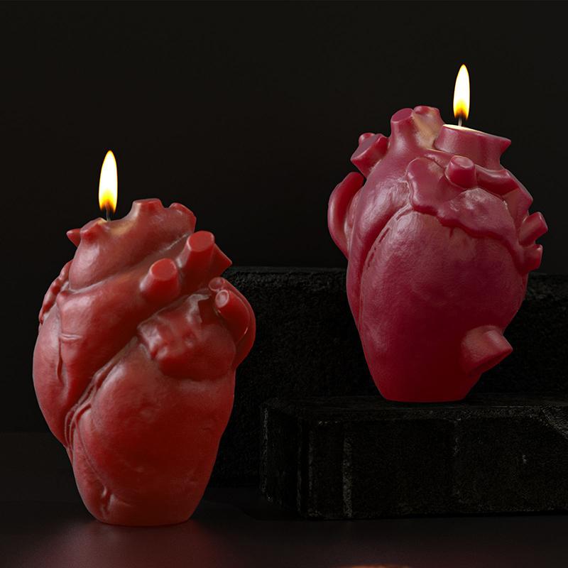 DIY Heart Candle Mold Silicone Embossed Soap Mold for Weddings Handmade Home Decor and Holiday Gift Crafting