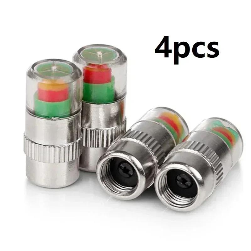 2/4pcs Tire Pressure Gauge Indicator Alert Monitoring Valve Cap Sensor External Valve Detection Car Tire Pressure Indicator