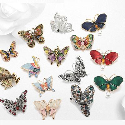 New Alloy Butterfly Brooches Retro Women's Enamel Brooch Women's Birthday Party Gift Pin PD1910