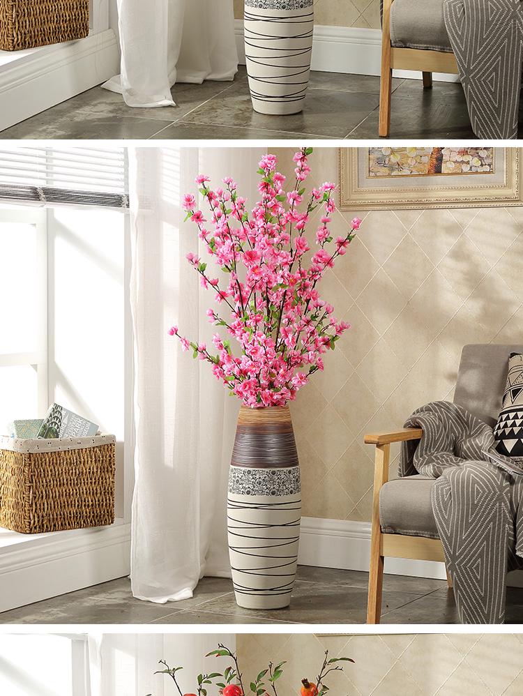 Large Modern Jingdezhen Ceramic Floor Vase for Flower Arrangements and Dried Flowers