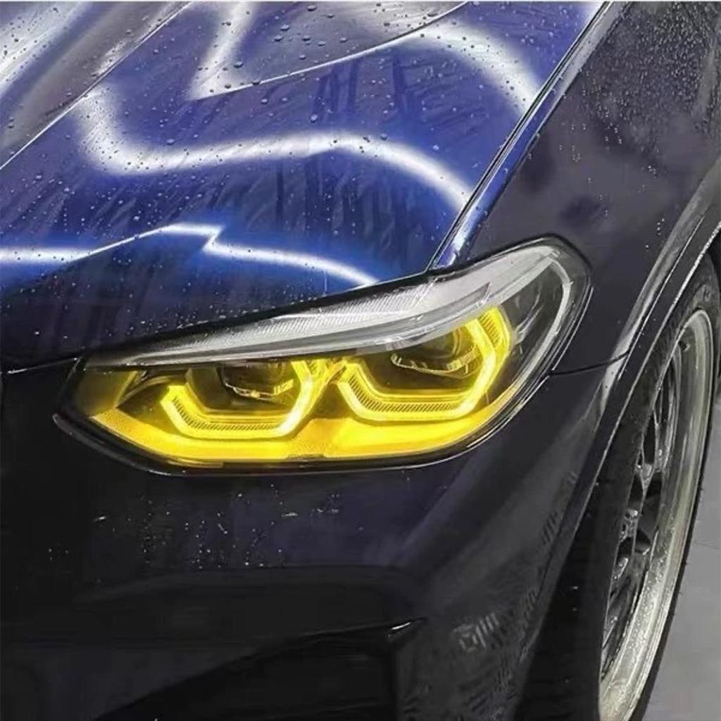 Lemon Yellow DRL LED Modules For BMW G01 X3 G02 X4 F97 X3M F98 X4M CSL Daytime Running Lights Adaptive LED Angel Eyes 7466107