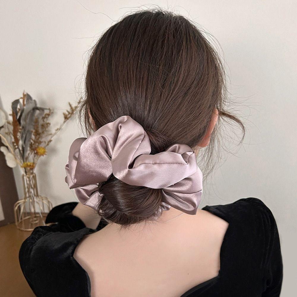 

Filling with Cotton Pure Color Hair Rope Randy Color Simple Rubber Band Party хаки